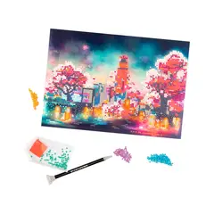 DIAMOND - Cuadro DIY Diamantiny Bosque de Cerezos Infantil