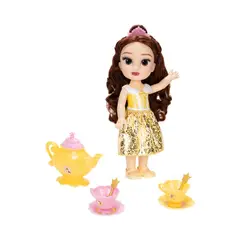 DISNEY - Muñeca Princesa Bella con Set de Té