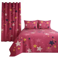 ELEGANT - Combo Set de Sabanas 140 con Cortinas