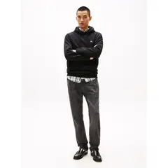TOMMY HILFIGER - Jeans gris Ryan negros, ajustados y rectos con efecto desteñido Tommy Jeans