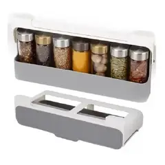 GENERICO - Organizador De Especias De Pared Con Frascos Herméticos