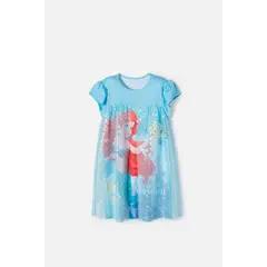DISNEY - Pijama de la Sirenita con tull azul para niña