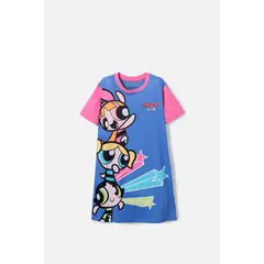 GENERICO - Pijama de las Chicas Superpoderosas azul tipo batola para niña