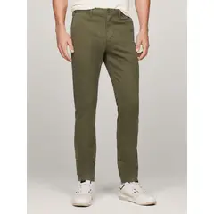 TOMMY HILFIGER - Pantalón verde chino 1985 bleecker de pima