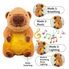 GENERICO - Peluche Capibara Interactivo Movimiento Luz y Música Juguete