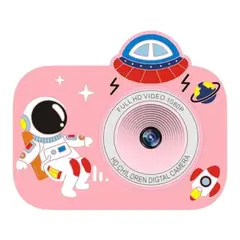 AMERICAN GENERICS - Cámara Digital Hd para Niños Astronauta Pantalla 2.0 Rosado