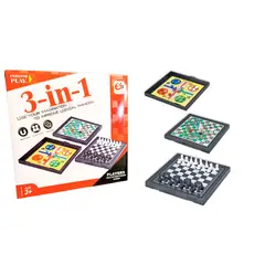 GENERICO - Juego Familiar De Mesa 3 En 1 Divertido Portatil Magnetic