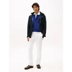 TOMMY HILFIGER - Pantalón blanco chino Denton recto de sarga para hombre