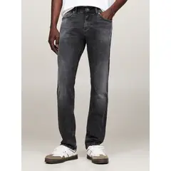 TOMMY HILFIGER - Jeans gris Scanton slim y desteñidos de color negro