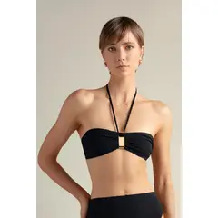 TOUCHE BALNEAIRE - Bikini top strapless color negro 0B69N61
