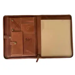 GENERICO - Agenda Profesional Portafolio Organizador Cuero Color Miel