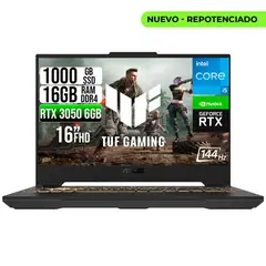 ASUS - PORTATIL TUF INTEL CORE 5-210H RTX 3050 6GB SSD 1TB RAM 16GB 16" WUXGA 144HZ