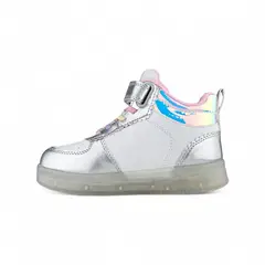 TITINOS - Botín Luces Niña Plateado