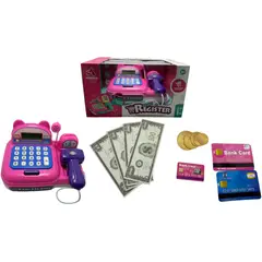 MAZUGI - Caja Registradora Juego accesorios Juguetes Micrófono Niñas