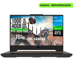ASUS - PORTATIL TUF INTEL CORE 5-210H RTX 3050 6GB SSD 1TB RAM 40GB 16" WUXGA 144HZ