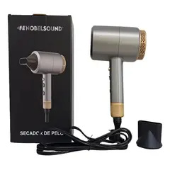 NOBELSOUND - Secador De Pelo Silencioso Color Gris Oscuro Iones Negativos
