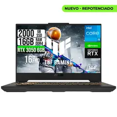 ASUS - PORTATIL TUF INTEL CORE 5-210H RTX 3050 6GB SSD 2TB RAM 16GB 16" WUXGA 144HZ