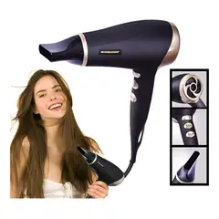 NOBELSOUND - Secador De Pelo Silencioso Color Negro Iones Negativos