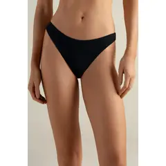 TOUCHE BALNEAIRE - Bikini bottom pierna alta en color negro 0U99N61