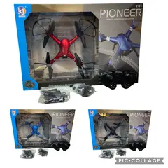 PIONEER - Dron Con Camara JS-804 Wifi Rojo - Azul