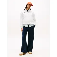 TOMMY HILFIGER - Joggers multicolor de pierna recta con logo bordado