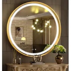 MOBLIHOUSE - Espejo Led Circular 70cm Iluminación Táctil Y Moderna