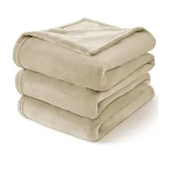 PASTELL - Cobija manta frazada piel ángel térmica unicolor Camel