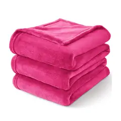 PASTELL - Cobija manta frazada piel ángel térmica unicolor fuscia