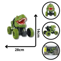 SWISSHOME - CARRO DINOSAURIO A CONTROL REMOTO JUGUETE NIÑOS +8 AÑOS