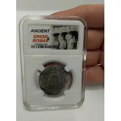 SIN ETIQUETAS - Moneda Conmemorativa Greek & Roman Bronce Baño Plata Grande