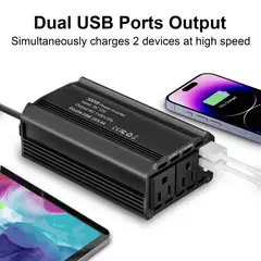 MAXTOOLS - Inversor de corriente de 300 W 12V a 110