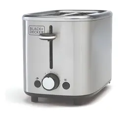 BLACK+DECKER - Tostadora De Pan 2 Puestos Tr0012ss Gris Plateado