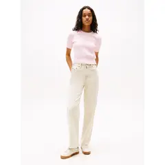 TOMMY HILFIGER - Pantalón beige de cinco bolsillos de corte slim Tommy Jeans