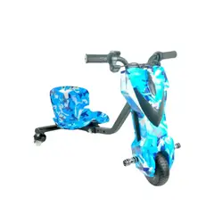 GENERICO - Triciclo Eléctrico Drift Niños Azul Blanco