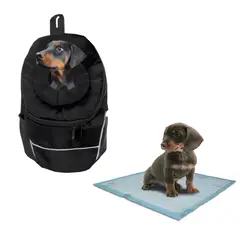 HALLY PET - Morral Cargador Ventana Med + 15 Und Tapetes Negro