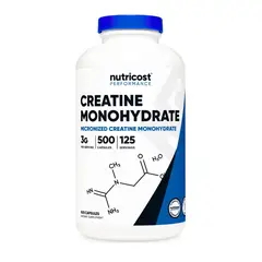 NATURAL ENERGY PRODUCTS - Monohidrato De Creatina Nutricost 3000mg Por Servicio 500 Cápsulas