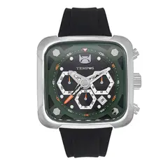 TEMPUS - Reloj Negro Pantalla Verde Para Caballero 6096-04
