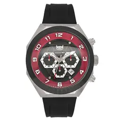 TEMPUS - Reloj Negro Pantalla Roja Para Caballero 6083-04