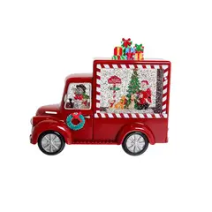 GENERICO - Camioneta Decorativa Navideña con Muñeco de Nieve y Luz LED