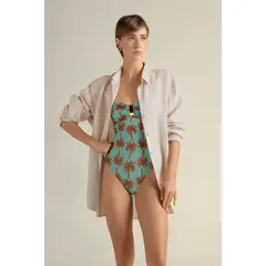 TOUCHE BALNEAIRE - Camisa manga larga en lino 100% color caqui 0A72C61