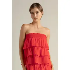 TOUCHE BALNEAIRE - Topfalda corta en algodón 100% 0F30R61