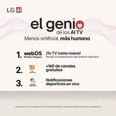 LG - TV 55 55UA7300PSB 4K UHD Smart TV con IA Inteligencia que se Adapta