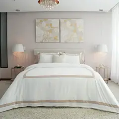 AMARE HOME - Duvet Cover Capri Mocca para cama Sencilla -