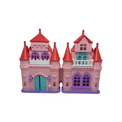 MAZUGI - Casa de muñecas castillo mediano con accesorios juguete niñas