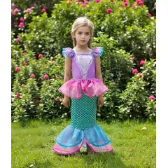 GENERICO - Disfraz sirena niña talla 6 disfraz