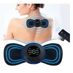 SKY - Mini Parche Masajeador Electrico Corporal Portátil Color Negro