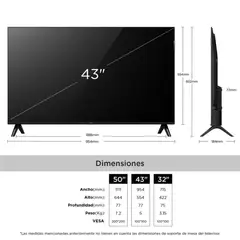 TCL - TV 43 43S5K FHD QLED Smart TV Google
