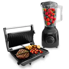 MERTEC - Combo Licuadora 2 Litros 250W + Panini Grill Multifuncional 180