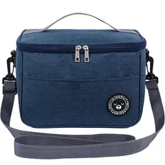 ONE PIXEL - Lonchera Portátil Impermeable Con Bolsillo Exterior Gran Capacidad Azul