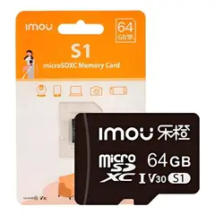 IMOU - MicroSD 64GB Clase 10 U3 V30 Alta Velocidad ST2-64-S1